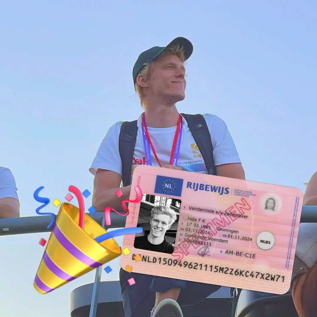 The best upgrade for the tour: a third driver with a fresh drivers license! Congrats @hiddehs , perfect timing 4 days before the start! 🚗🪪🎉